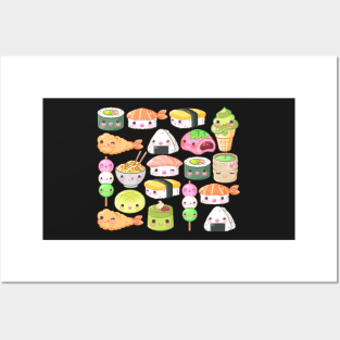 Japanese Foods Pattern Posters and Art